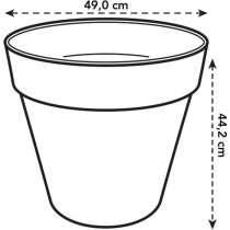 Pot De Fleurs Rond LOFT URBAN - Plastique - Percé - Réservoir - Avec