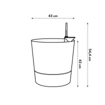 Pot de fleur Elho Plastique Carré Greensense Aqua Care Ciment Clair