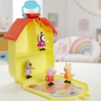 Peppa Pig, coffret La mallette de Peppa avec maison pliable, 4 figuri