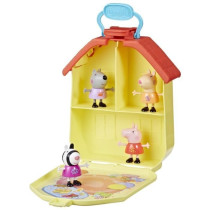 Peppa Pig, coffret La mallette de Peppa avec maison pliable, 4 figuri