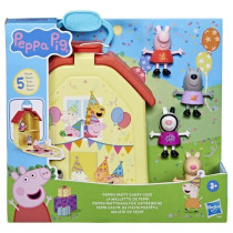 Peppa Pig, coffret La mallette de Peppa avec maison pliable, 4 figuri