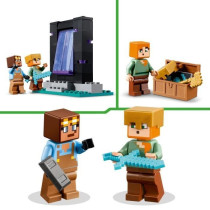 LEGO 21252 Minecraft L'Armurerie, Jouet avec Forge d'Armes avec Person