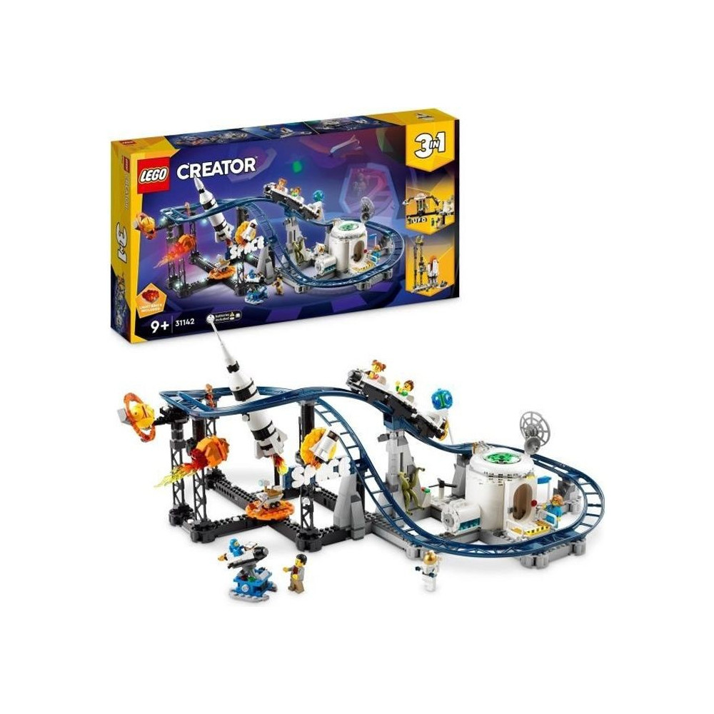 LEGO Creator 31142 Les Montagnes Russes de l'Espace, Jouet avec Fusée