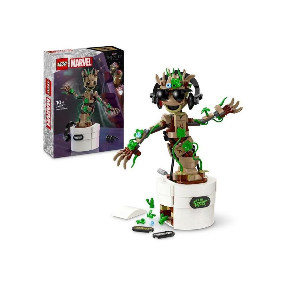 LEGO Marvel 76297 La danse de Bébé Groot, Jouet animé a construire