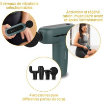 Pistolet de massage - MEDISANA MG 200 - 5 niveaux de percussion - 5 V