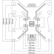 ONE FOR ALL WM2241 Support mural inclinable (15°) et orientable (180