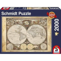 Puzzle Mappemonde Historique - Schmidt Spiele - 2000 Pieces - Qualité