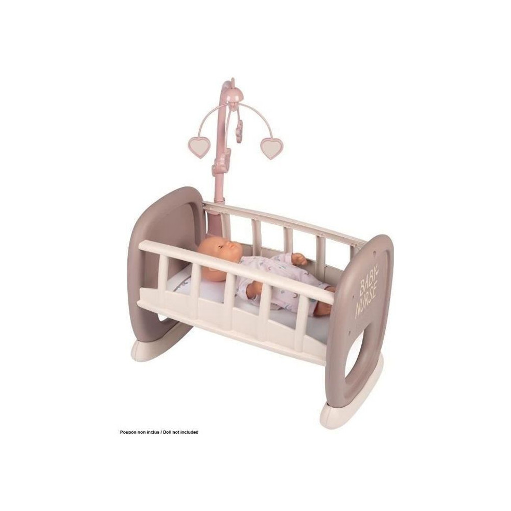 Baby Nurse - Berceau a barreaux Smoby - Pour poupon jusqu'a 42 cm - Fa