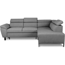 Canapé d'angle convertible - 4 personnes - STAN - Tissu Anthracite -