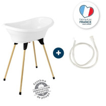 Kit baignoire VASCO Blanc Muguet : baignoire + pieds + tuyau de vidang