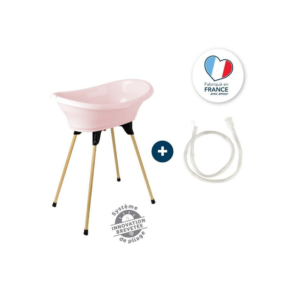 THERMOBABY KIT BAIGNOIRE VASCO Rose Poudré : baignoire + pieds + tuya
