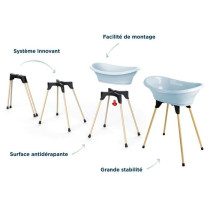 Kit baignoire VASCO Fleur Bleue - 3 en 1 - 800*500*270 - Bleu - THERMO