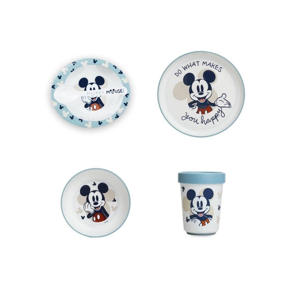 Pack repas 2eme age THERMOBABY MICKEY - 3 Assiettes + un gobelet + 1 c