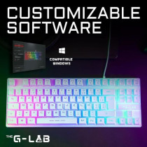 Clavier Gamer - The G-Lab - KEYZ CAESIUM TKL - RGB - Filaire - 100% Pe