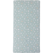Matelas nomade Over the sea - 120 x 60 x 4 cm - Bleu - TINEO