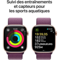 Apple Watch Series 10 GPS - 46mm - Boîtier Rose Gold Aluminium - Brac