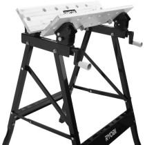 RYOBI - Etabli pliable orientable a 90° - table bambou 605 x 625 x 79