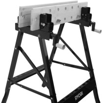 RYOBI - Etabli pliable orientable a 90° - table bambou 605 x 625 x 79