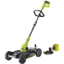 RYOBI - Tondeuse 3-en-1 18V ONE+ - Tondeuse / coupe-bordures / dresse-