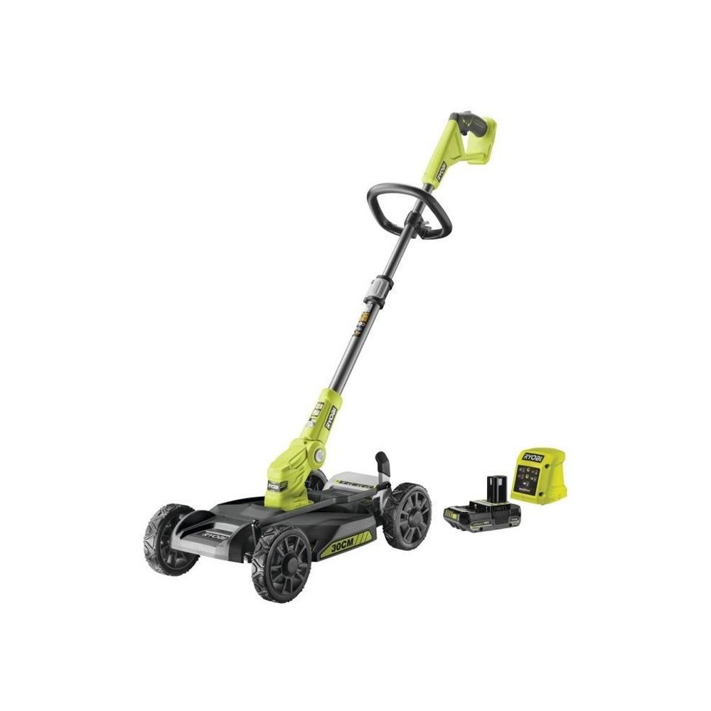 RYOBI - Tondeuse 3-en-1 18V ONE+ - Tondeuse / coupe-bordures / dresse-