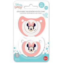 Lot de 2 sucettes anatomique Minnie Disney +6mois