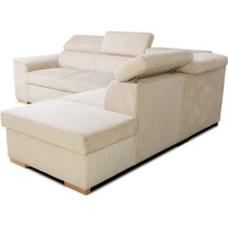 Canapé d'angle convertible réversible 5 places DAYTONA - Velours cô