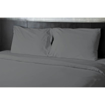 Drap plat - HOME LINGE PASSION - 180 x 290 cm - 1 personne - Anthracit