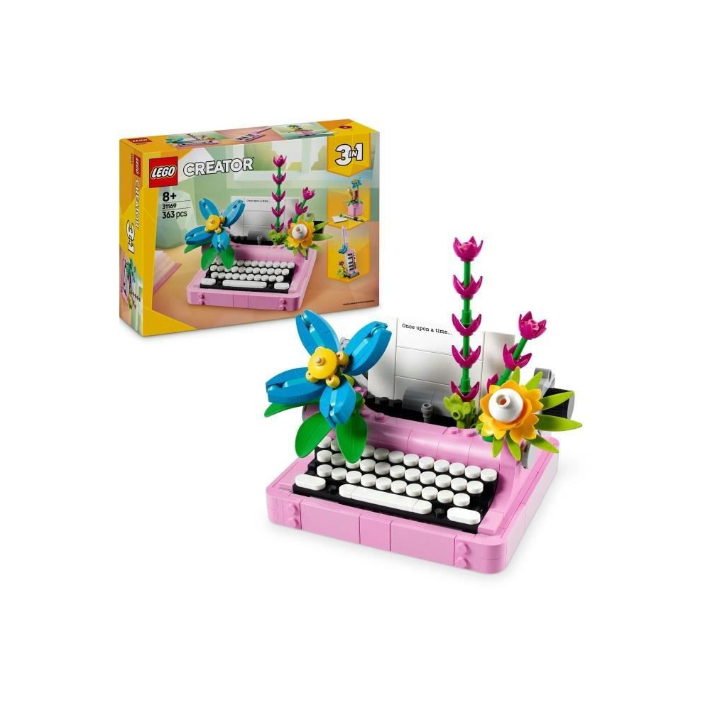 LEGO Creator 31169 3-en-1 La machine a écrire avec des fleurs - Jeu p