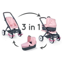SMOBY - Bébé Confort - Poussette + Landau 3 en 1 pour Poupons et Pou