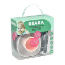 Coffret Repas Silicone - BEABA - Night Blue - Assiette, Bol, Verre, Cu