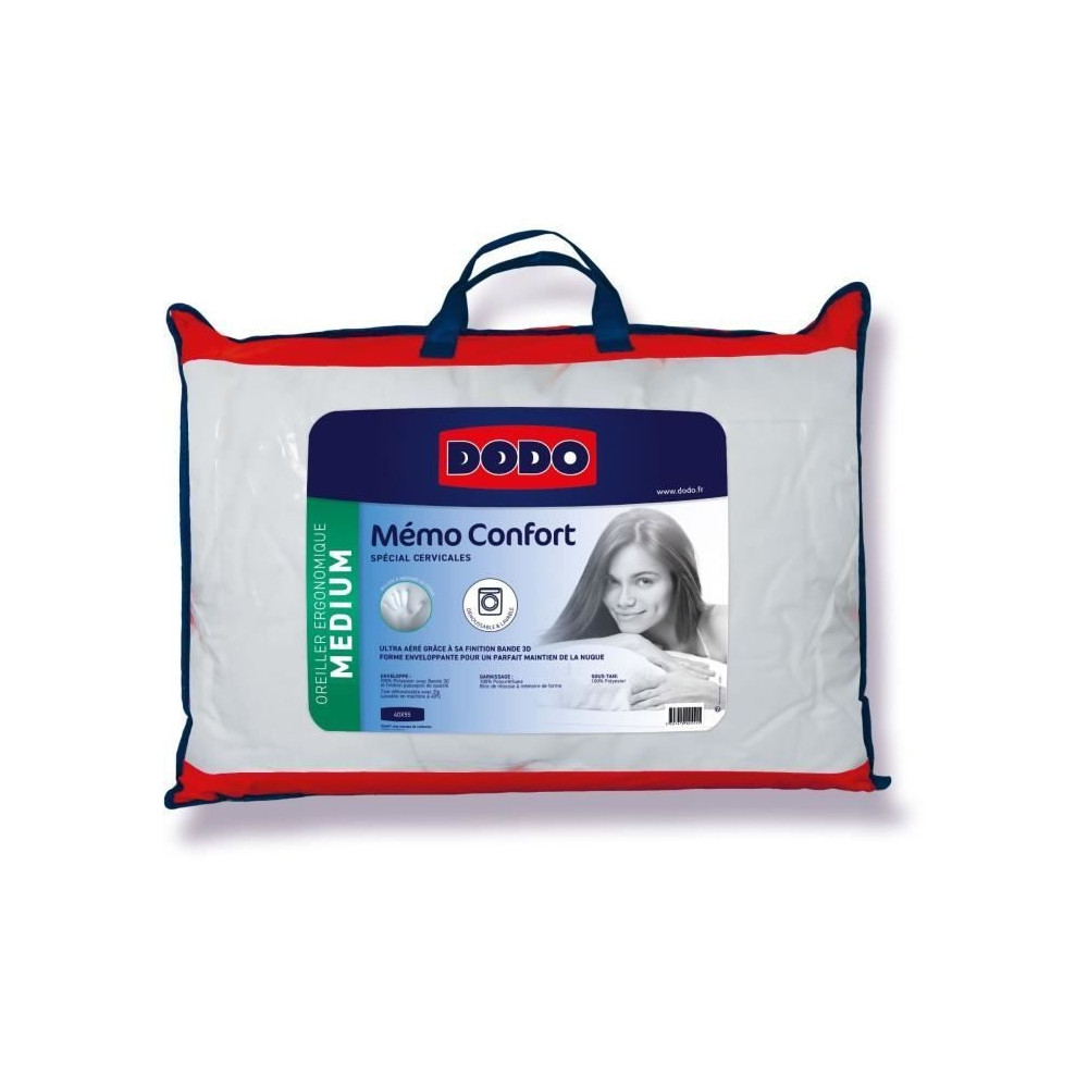 DODO - Oreiller Memo confort - 40 x 55 cm - Blanc