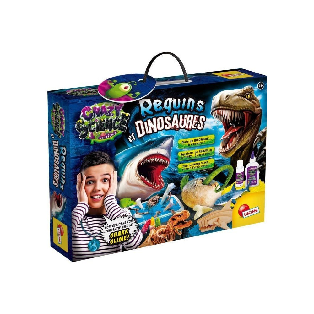Kit scientifique - LISCIANI - Crazy Science - Requins & dinosaures - S