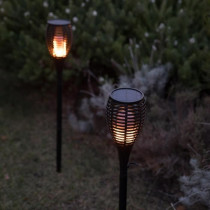 Lot de 2 mini torches solaires Maity Sun - LUMI JARDIN - LED - H 70 cm
