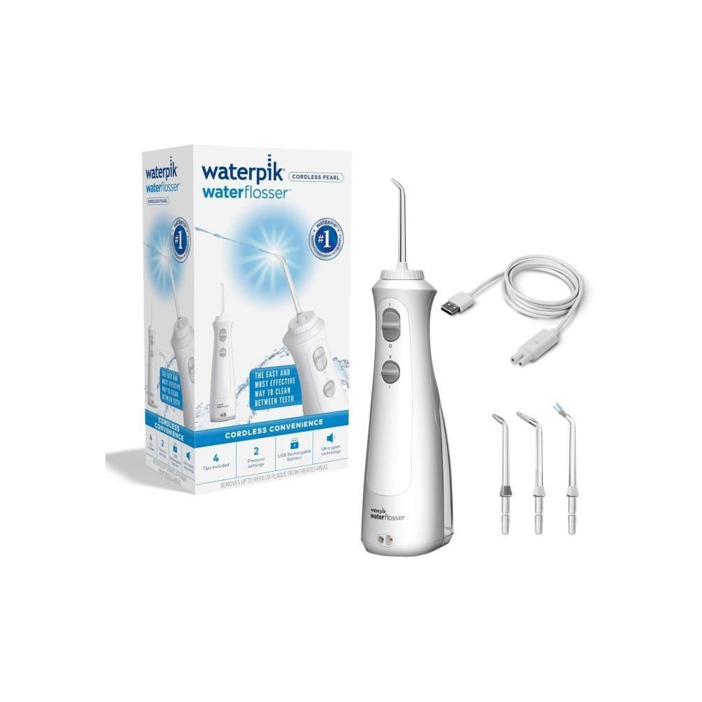 Jet Dentaire - WATERPIK - WF-13 Pearl - Blanc - Sans fil - Rechargeabl