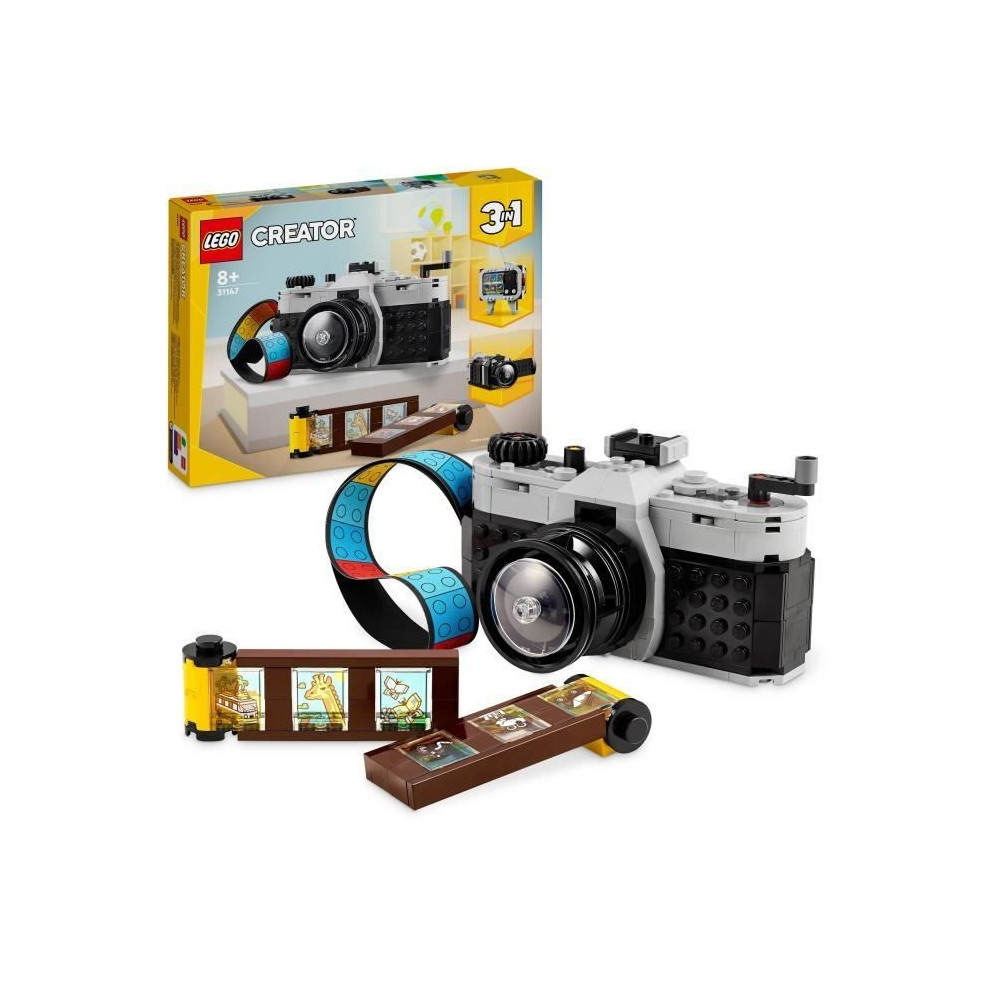 LEGO 31147 Creator 3en1 L'Appareil Photo Rétro, Jouet Transformable a