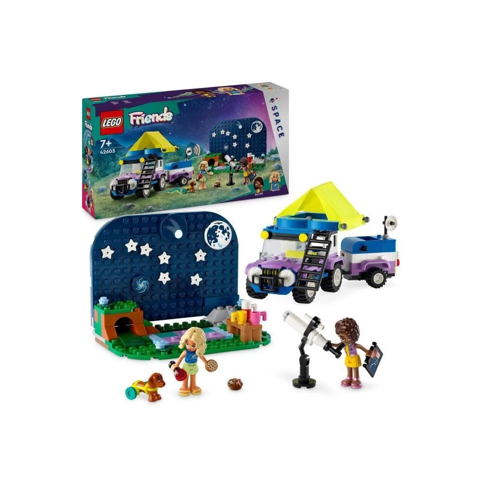 LEGO 42603 Friends Le Camping-Car d'Observation des Étoiles, Jouet po