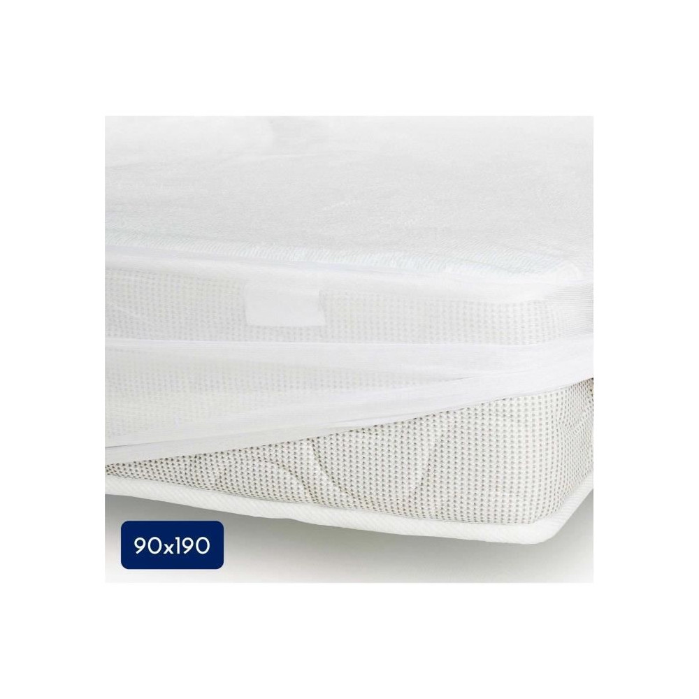 Protege-matelas - 90 x 190 cm x 25 xm - 100% Coton - 170 G/M2 - LOVELY