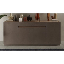 Buffet haut FIRENZE - Bronze et Chene Mercure - 4 portes + 1 tiroir -