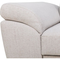 Canapé d'angle convertible - 4 personnes - STAN - Tissu Beige - 3 té