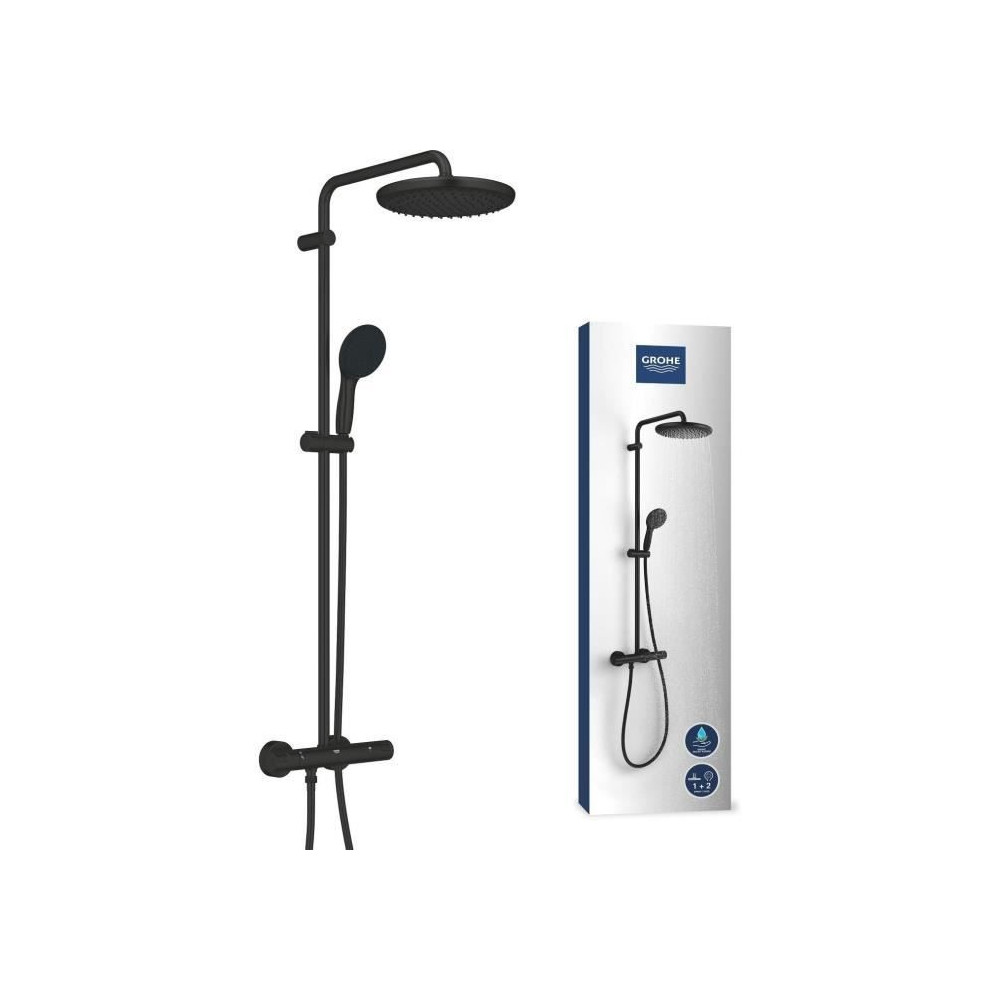 Colonne de douche avec mitigeur thermostatique - Economie d'eau - GROH Colonne de douche avec mitigeur thermostatique - Economie d'eau - GROH