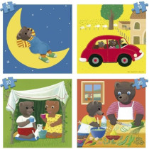 Puzzle - EDUCA - Petit Ours Brun : 4 puzzles progressifs pour enfants
