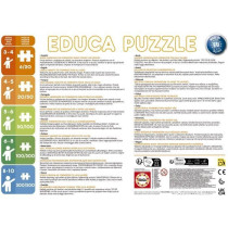 Puzzle - EDUCA - Petit Ours Brun : 4 puzzles progressifs pour enfants