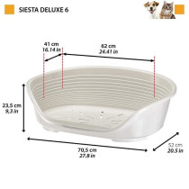 FERPLAST Panier pour chien plastique Siesta Deluxe Taille 6 - 70,5x52x