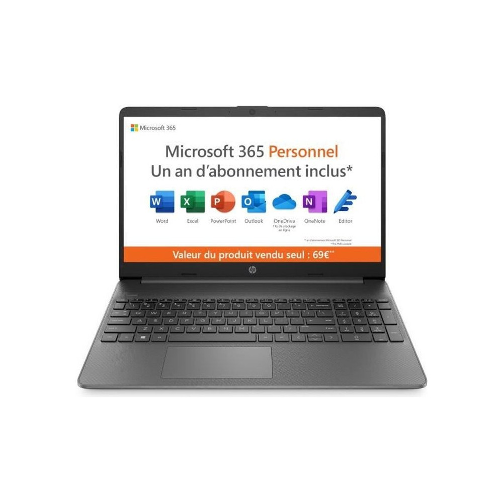 PC Portable HP 15s-fq0024nf - Windows 11 - 15,6 FHD - Celeron N4120 -