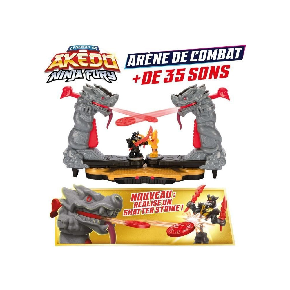 Arene de Combat Ninja Fury - MOOSE TOYS - AKEDO - Combat avec figurine