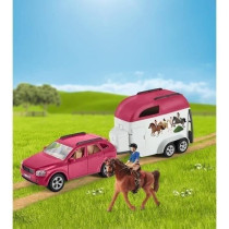 Voiture avec remorque pour chevaux, Coffret schleich avec 1 cheval sch