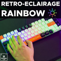 Clavier Gamer - The G-Lab - KEYZ HYDROGEN - 60% Format Compact - Rétr