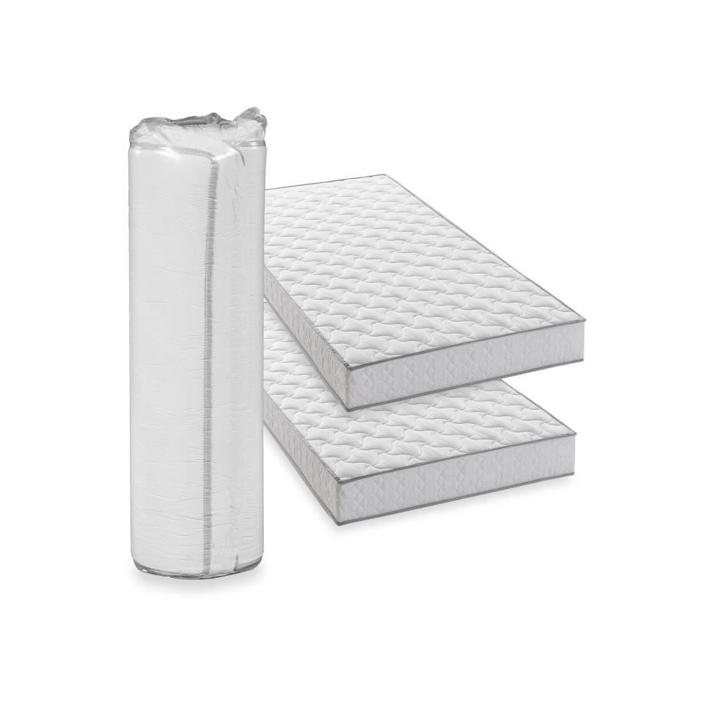 Set of 2 mattresses - 90 x 190 cm - Foam - 14 cm - 5 comfort zones - D Set of 2 mattresses - 90 x 190 cm - Foam - 14 cm - 5 comfort zones - D