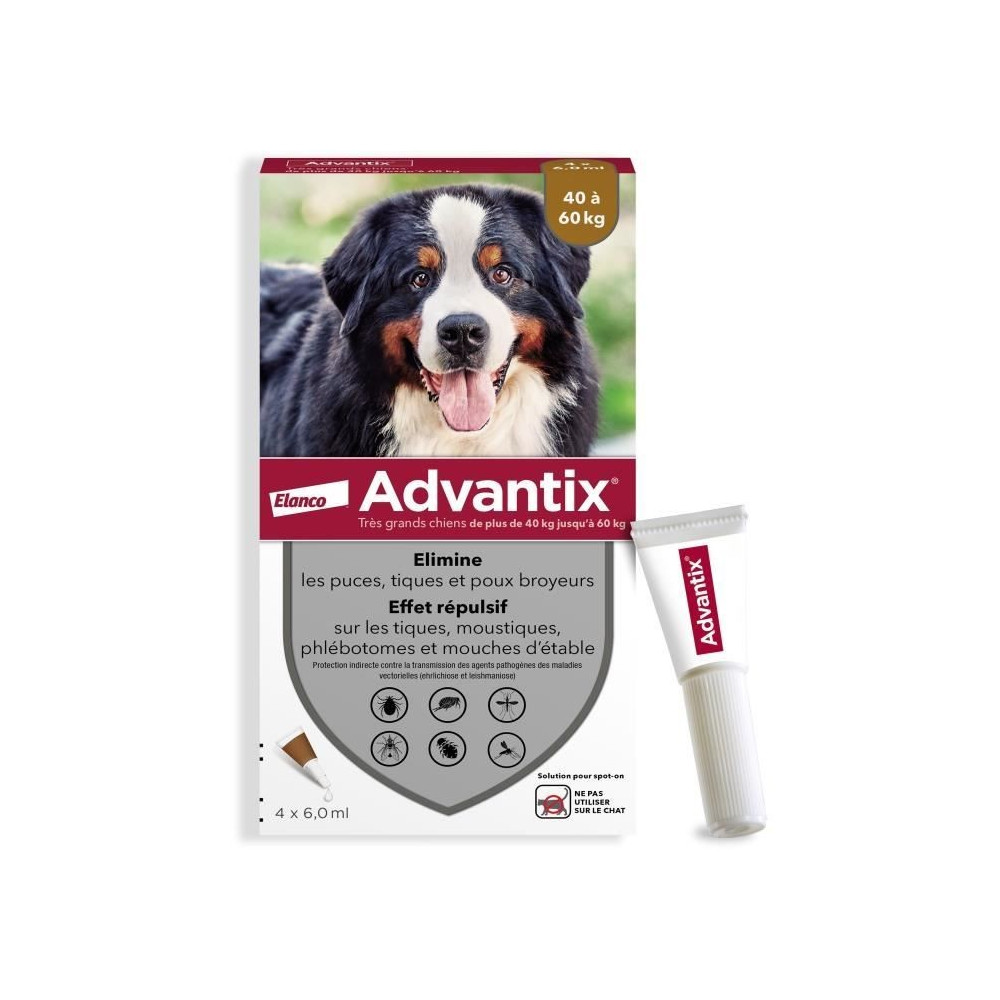 ADVANTIX 4 antiparasitic pipettes - For very large dog from 40 to 60 k