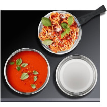 ARTHUR MARTIN AM5538 - 8-piece stainless steel cookware set: 3 pans, 3